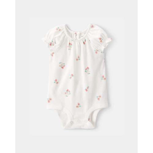 Baby Girl Strawberry Bodysuit - White - OshKosh B'gosh | Carter's