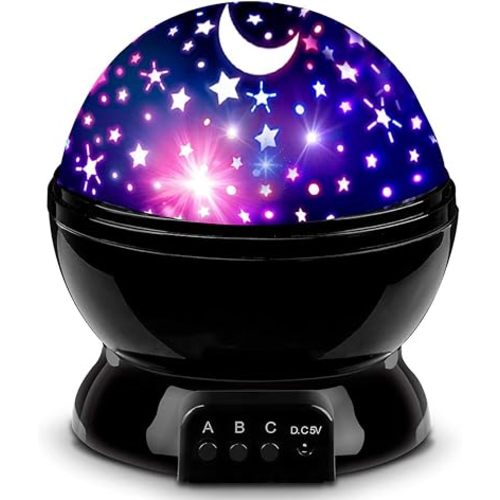 MOKOQI Star Projector Night Lights for Kids, Birthday Gifts for 1-4-6-14 Year Old Girl Boy Kids Bedroom, Glow in The Dark Stars Moon for Child Asleep Peacefully