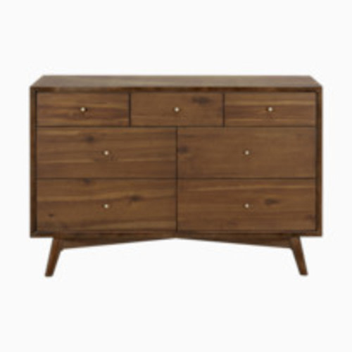 babyletto Palma 7-Drawer Assembled Double Dresser - Natural Walnut
