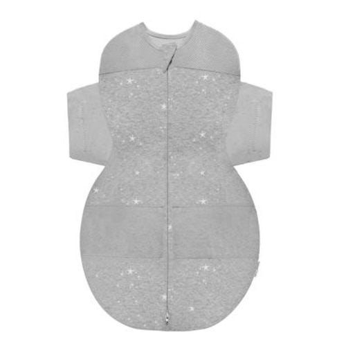 Happiest Baby SNOO Sack Swaddle Wrap - Gray Melange with Stars - L