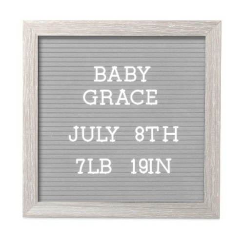 Pearhead 10"x 10" Letterboard Set - Light Gray