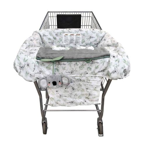 Boppy Preferred Cart Cover - Gray And Green Koalas