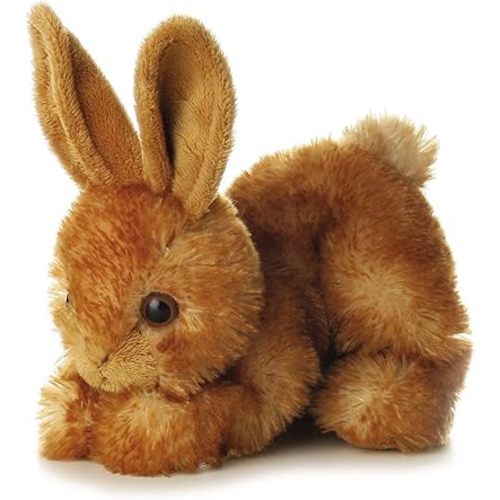 Aurora® Adorable Mini Flopsie™ Bitty Bunny™ Stuffed Animal - Playful Ease - Timeless Companions - Brown 8 Inches