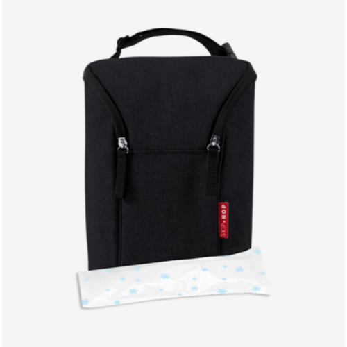 Skip Hop Baby Breastmilk Cooler Insulated Bottle Bag, Grab & Go, Black