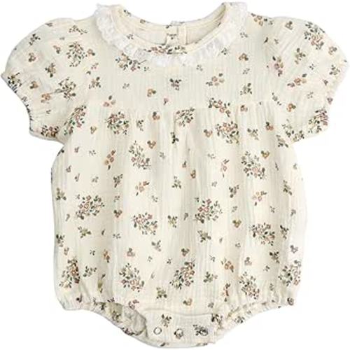 HOOLCHEAN Baby Girls Summer Cotton Gauze Floral Bodysuits