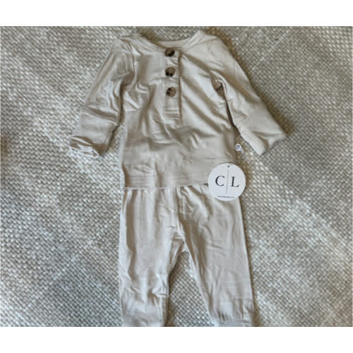Caden Lane Beige Long Sleeve Shirt and Pants