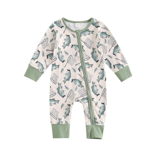 Karwuiio Baby Boy Girl Western Clothes Cow Print Long Sleeve Romper Jumpsuit One Piece Newborn Fall Winter Outfit