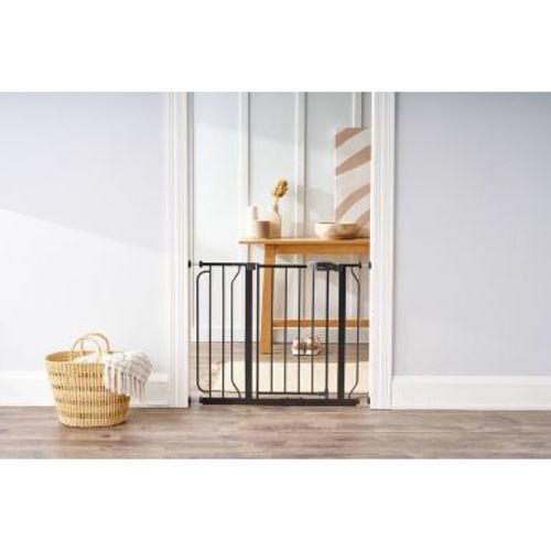 Regalo Easy Step Metal Walk Through Gate - Black