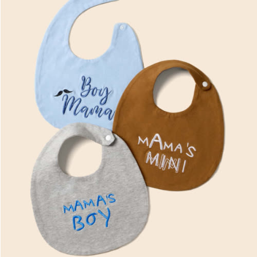 2pcs Baby Random Letter Embroidery Bib