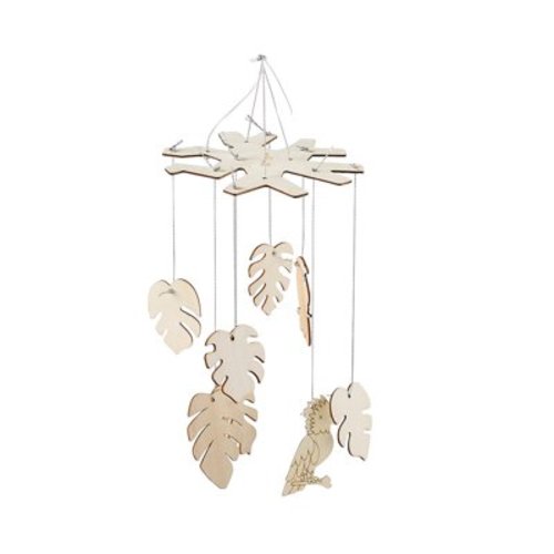 DIY Unfinished Wood Tropical Mobiles – 6 Pieces