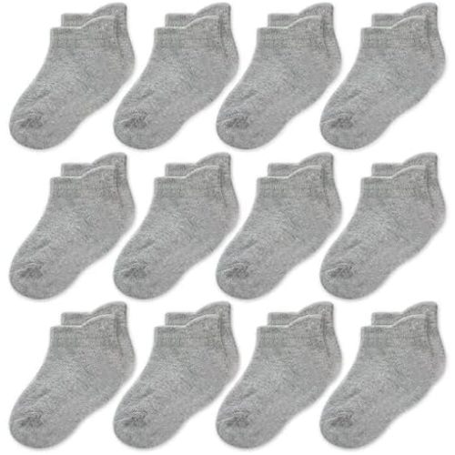 CozyWay Baby & Toddler Socks Ankle Comfy Cotton Socks For Girls and Boys No Show Infant - 12 Pack