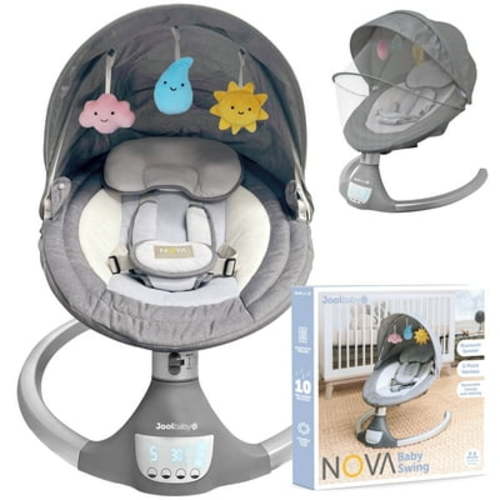 Nova Portable Baby Swing for Newborns - Jool Baby, Electric Cradle, Bluetooth & 10 Melodies (2024 Model)
