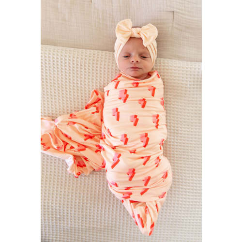 PINK LIGHTNING BOLTS | SWADDLE