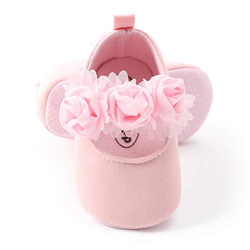 myppgg Baby Girls Mary Jane Flats Sparkly Bowknot Princess Dress Crib Shoes Non-Slip for Toddler First Walkers