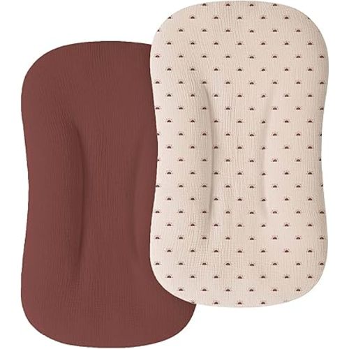 Muslin Baby Lounger Cover – Snug Fit for Snuggle Me Organic Infant Lounger – Ultra Soft, Breathable, CPC Certified, Non-Shrink – 30.7x20