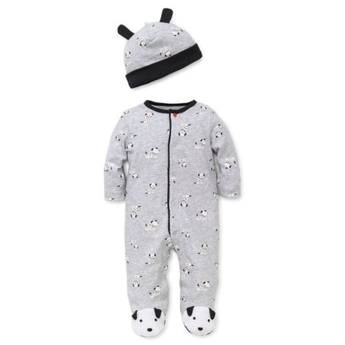 Little Me™ Newborn 2-Piece Dalmatian Footie and Hat Set in GreyLittle Me™ Newborn 2-Piece Dalmatian Footie and Hat Set in GreyLittle Me™ Newborn 2-Piece Dalmatian Footie and Hat Set in Grey