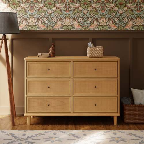 Namesake Marin with Cane 6 Drawer Assembled Dresser