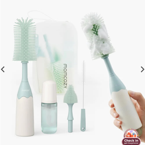 Momcozy Innovative Push-Press Design Bottle Brush Kit