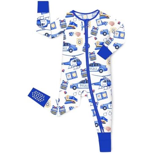Bamboo Viscose Baby Convertible Footie Pajama, Zipper Pajamas for Baby Boys & Girls, Sleep & Play Footed