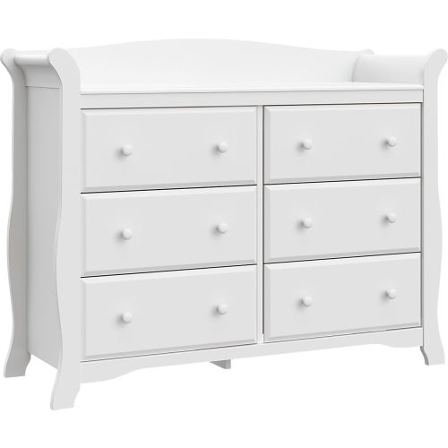 Jaice White Colors,White 6 Drawer Dresser