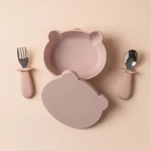 Baby Suction Bowl Set - Blush (Pink)