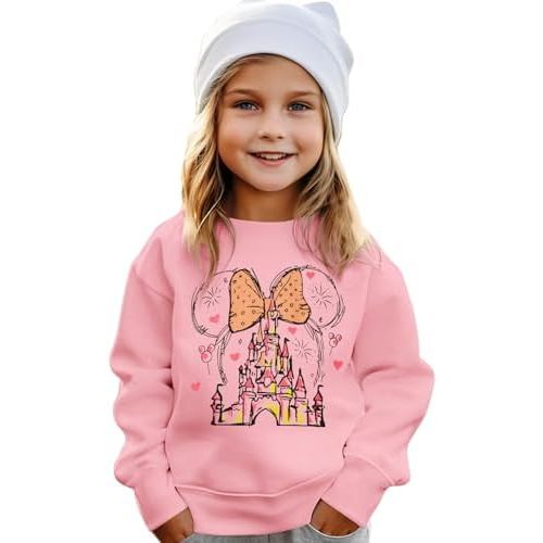 Magical Crewneck Sweatshirt for Toddler Girl Magic Castle Long Sleeve Shirts Kingdom Holiday Family Vacation Outfit