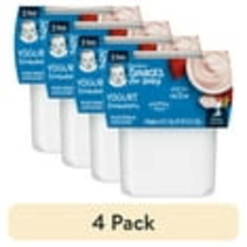 (4 pack) Gerber Yogurt Blends Stage 3 Baby Snacks Strawberry, 4 oz Tubs (Pack of 2)