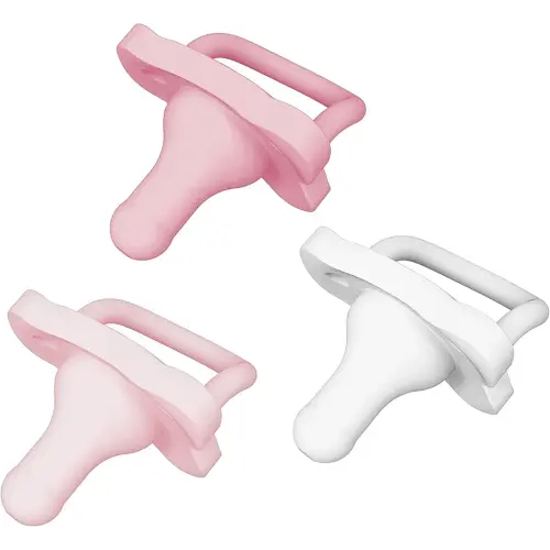 Dr. Brown’s HappyPaci 100% Silicone Pacifier 0-6m, BPA Free, White, Pink, Light Pink 3-Pack