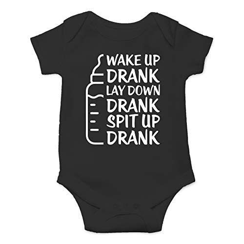 Wake Up Drank, Lay Down, Spit Up - Funny Baby Essentials Bodysuit - Newborn Outfit
