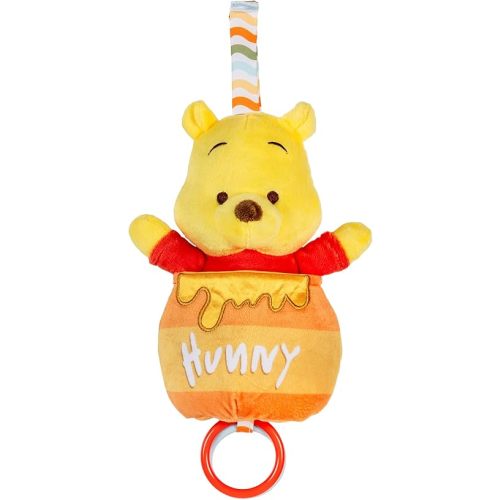 KIDS PREFERRED Disney Baby Winnie The Pooh Pulldown Honeypot Ziggle Multi Sensory Activity Toy with Pull Down Rings for a Jiggle and On The Go Fun