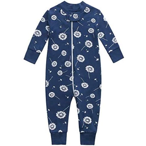 Owlivia Rayon from Bamboo Baby Footless Pajamas, Boys and Girls Zip up Sleep and Play, Long-Sleeve Coveralls