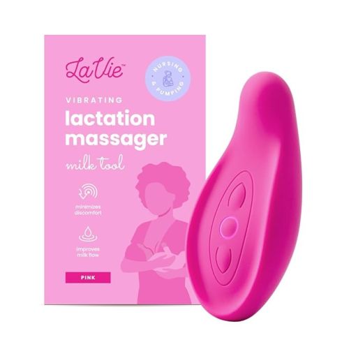 Lactation Massager - Patented Breastfeeding Relief, Boost Milk Flow & Ease Discomfort from Clogged Ducts, Engorgement, Mastisis - Postpartum Essentials for Nursing Moms - HSA/FSA Medical Device