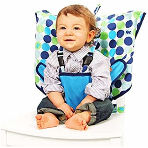 MY LITTLE SEAT Travel High Chair - Biggy Buttons - The Original Portable High Chair For Travel - Travel High Chairs For Babies And Toddlers - Baby Seats For Sitting Up - Travel High Chair - Circles