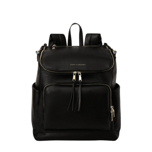 Lullaby Diaper Backpack Black | Poppy and Peonies – Poppy & Peonies