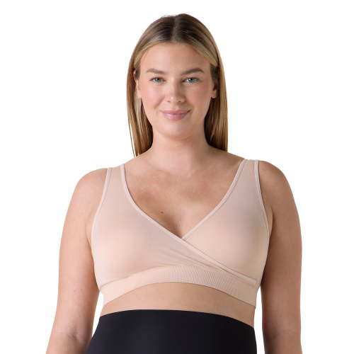 Ingrid & Isabel For Every Belly Women's Maternity & Nursing Seamless Crossover Bra, 2-Pack, Size XL