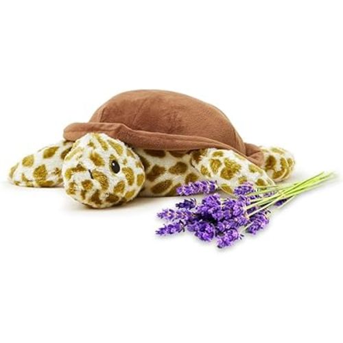 warmies Microwavable & Weighted Stuffed Animals, Turtle - Heated Stuffed Animal Plushie for Warmth & Comfort - Cute Soft Plush Toys for Adults & Children (Boys, Girls, Babies & Toddlers)