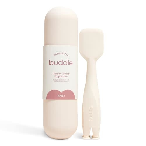 Buddle Paddle Pal Baby Diaper Cream Spatula Silicone Applicator with Carrying Case, Smooth & Mess-Free Application, 1 Count