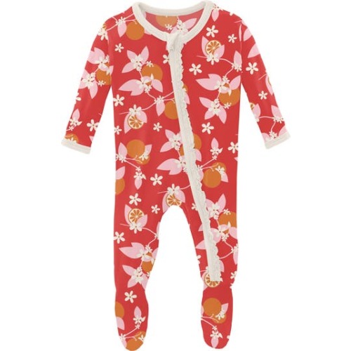 Floral Print Muff Ruff Footie <br />