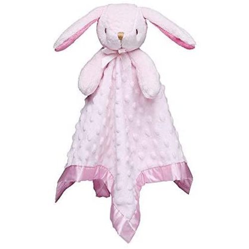 Pro Goleem Loveys for Babies Bunny Security Blanket Girl Newborn Soft Pink Lovie Baby Girl Gifts for Infant and Toddler