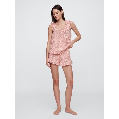 Poplin Ruffle PJ Shorts