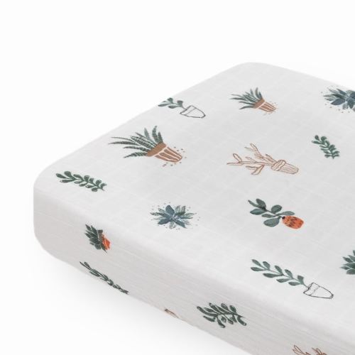 Little Unicorn Premium Changing Pad Cover | Extra Soft & Breathable Muslin Fabric (Prickle Pots)