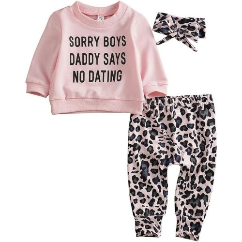 Madjtlqy Newborn Baby Girls Clothes Daddy's Girl Outfit Set