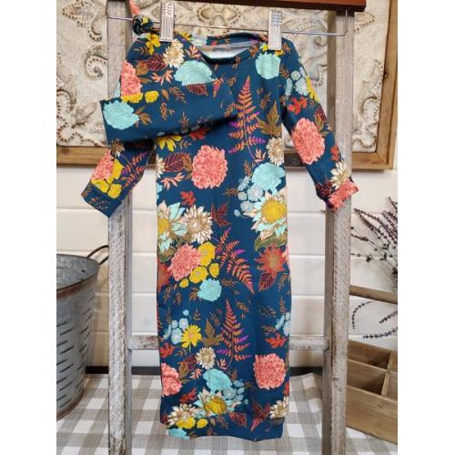 Baby Gown - Autumn Floral - DBC Baby Bedding Co