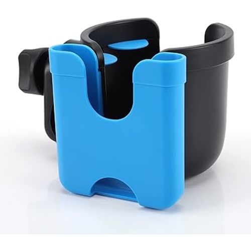 Accmor Stroller Cup Holder with Phone Holder, Bike Cup Holder, Universal Cup Holder for Uppababy Nuna Doona Strollers, 2-in-1 Cup Phone Holder for Stroller, Bike, Wheelchair, Walker, Scooter