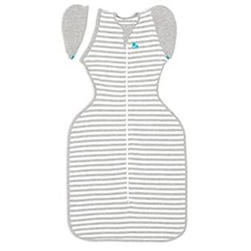 Love to Dream Swaddle Up Transition Swaddle, Patented Zip-Off Wings, Gently Help Baby Transition from Being Swaddled to Arms Free When Showing Signs of Rolling, 1.0 TOG, 13-19 lbs, Gray
