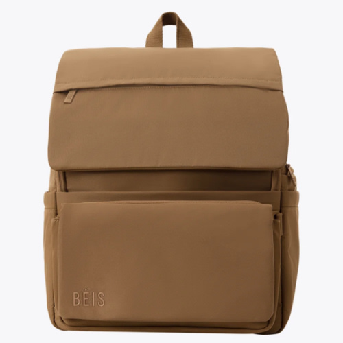 BÉIS 'The Ultimate Diaper Backpack' in Camel - Diaper Bag Backpack in Camel Brown