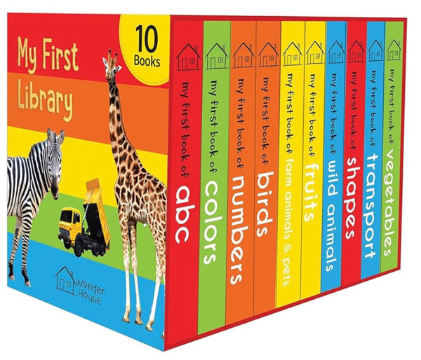 My First Library: Boxset of 10 Board Books for Kids