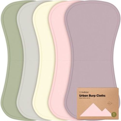 KeaBabies 5pk Urban Baby Burp Cloths, Organic Burping Cloth for Babies, Burp Rags for Baby Girls, Boys (Prism)