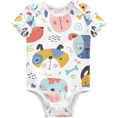 vvfelixl Baby Bodysuits Short Sleeve Cotton Baby Clothes For Boys Funny Baby Suits For Girls 0-24 Months