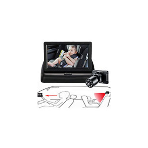 Itomoro Baby Car Mirror, Back Seat Baby Car Camera with HD Night Vision Function Car Mirror Display, Reusable Sucker Bracket, Wide View, 12V Cigarette Lighter, Easily Observe the Baby’s Move